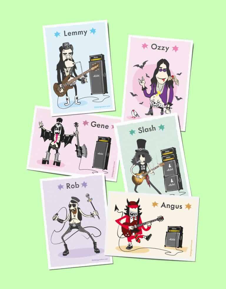 postkarten 6er set bunt